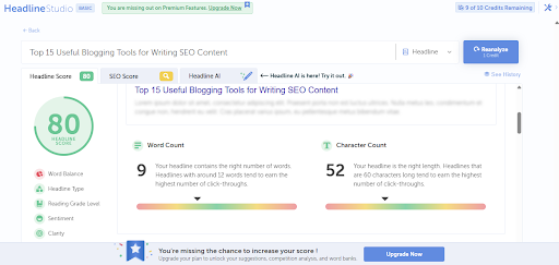 CoSchedule Headline Analyzer
