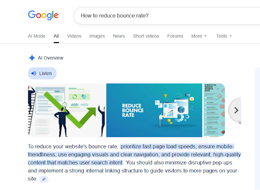 Example of AI Overview SEO in Action