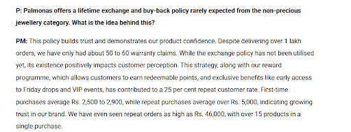High-Frequency Jewellery Business in a Low-Frequency Market