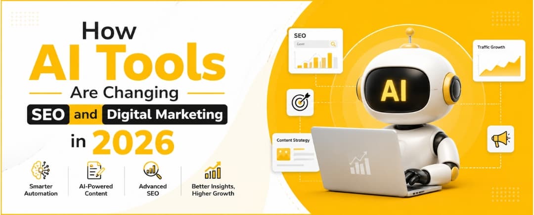 AI tools transforming SEO and digital marketing strategies in 2026 with automation and analytics