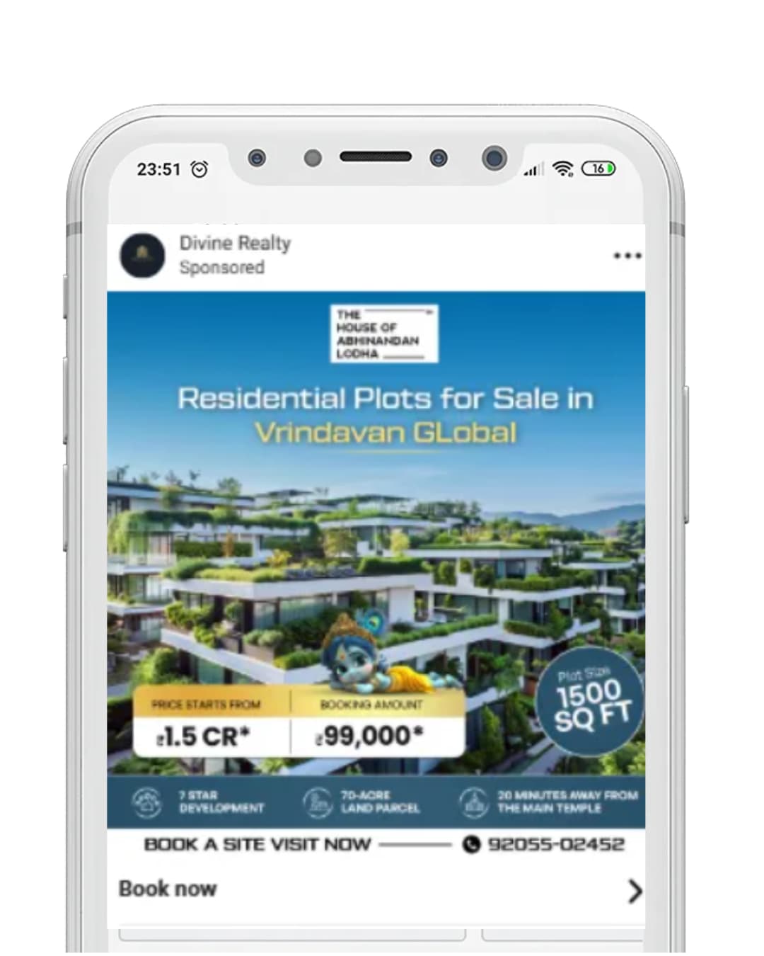 Divine Realty Vrindavan Campaign Infographic