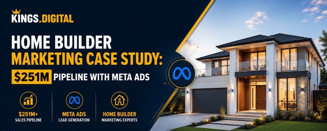 Home Builder Marketing Case Study showing $251M sales pipeline generated through Meta Ads by Kings Digital