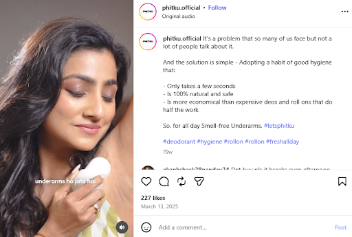 Instagram reel screenshot from Phitku and Neha Marda